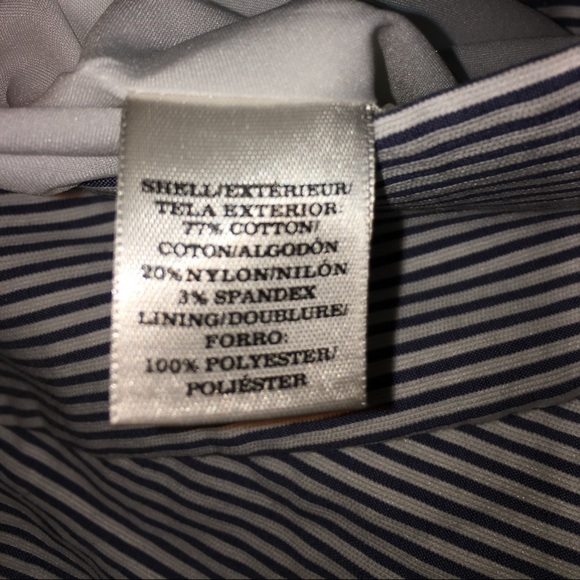 🆕ANN TAYLOR PETITE LINED SKIRT IN BLUE AND WHITE - Picture 8 of 8